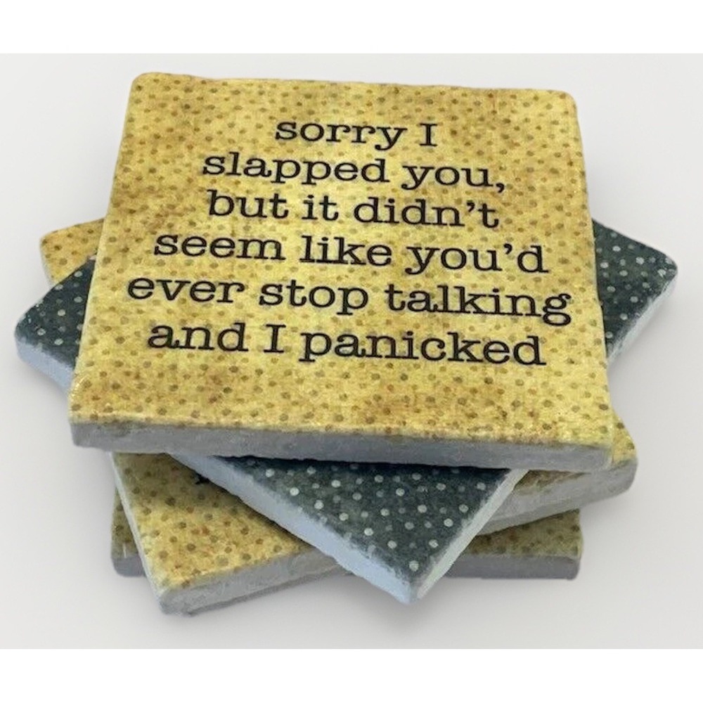 Tile Coaster Funny Barware Gift Set Coasters Joke Fun Cork Backing Boho Kitsch